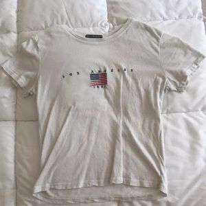 Brandy Melville Los Angeles 1984 white tee-shirt